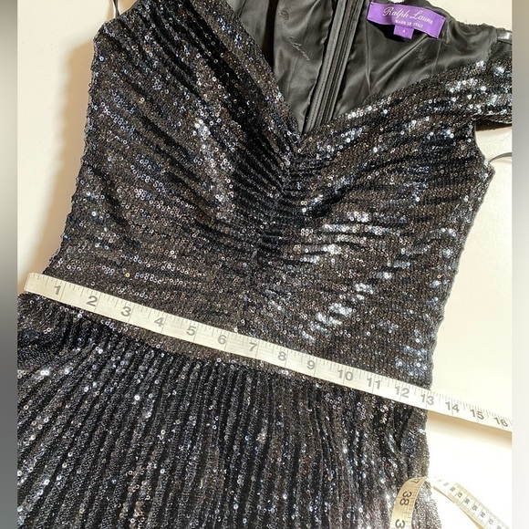 Ralph Lauren Purple Label Camari Sequin Cocktail Dress 4 Embellished Gown $4790 - Picture 16 of 16